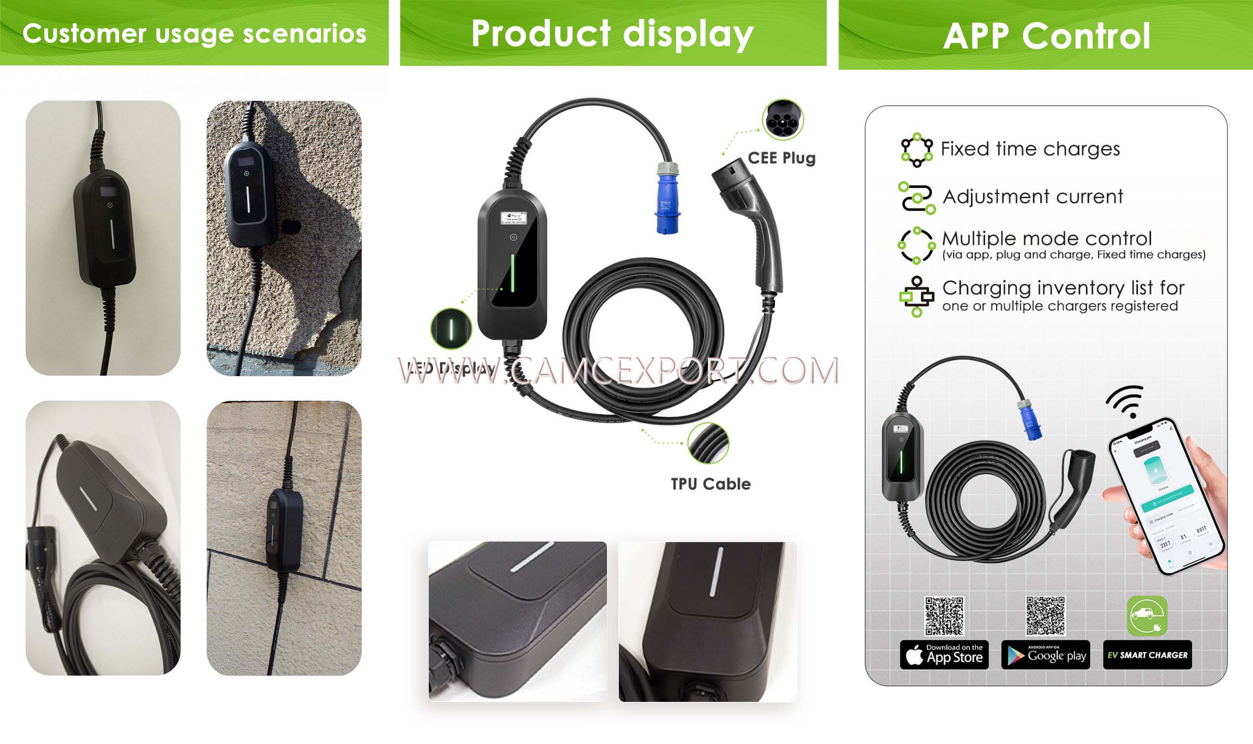 مقدمة لشاحن السيارة الكهربائية المحمولة AC 7kw